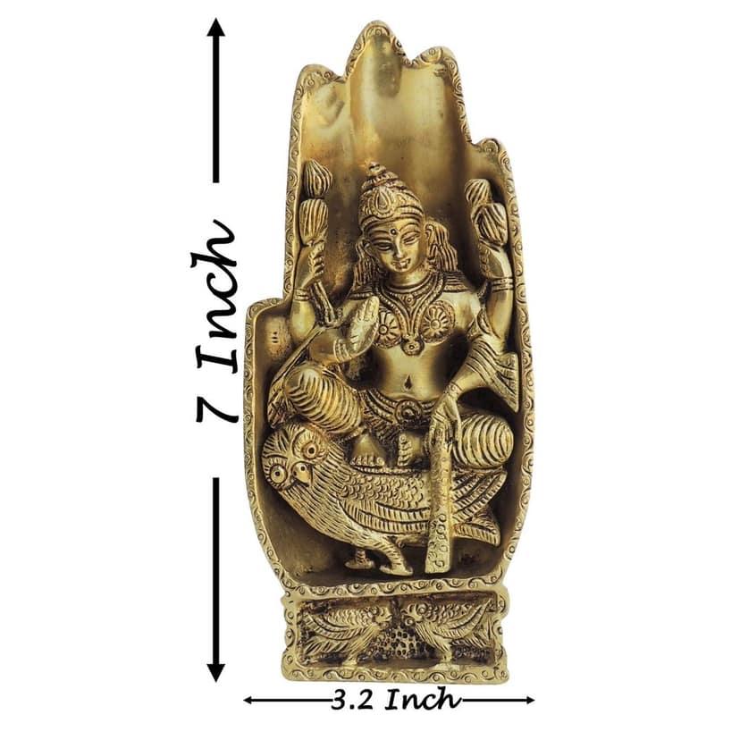 Brass Showpiece Laxmi Ji Hand God Idol Statue (BSMAS1369 C) view 2