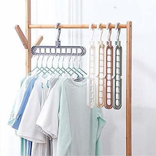 (Pack of 2) 9 Hole, 360 Rotatble Space saving Magic Hanger HG, 1277 Closet Organizer