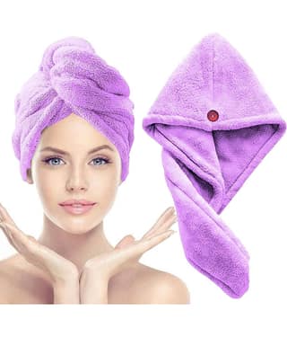 Midastra Purple Hair Towel Wrap ( Pack of 1 )