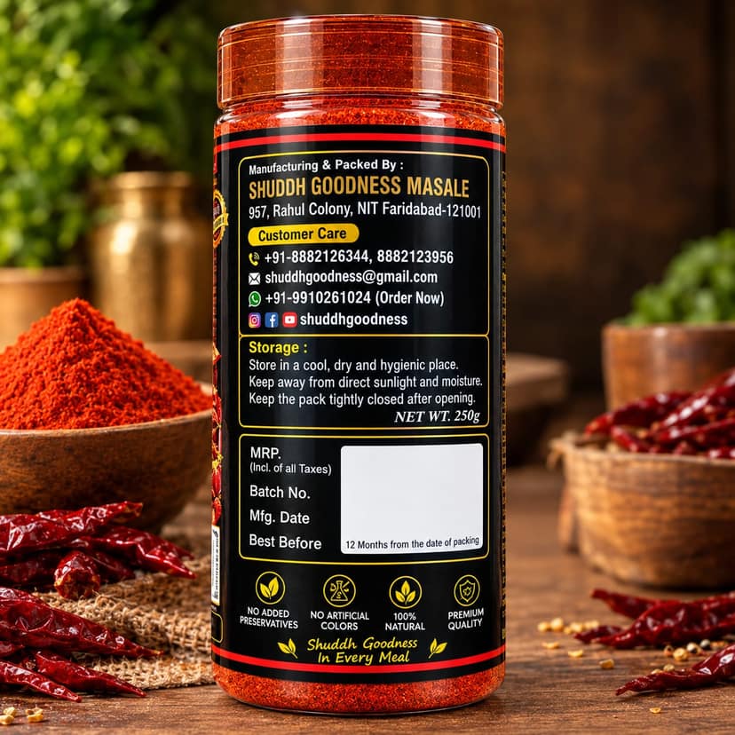 Shuddh Goodness Red Chilli Powder 250g view 2