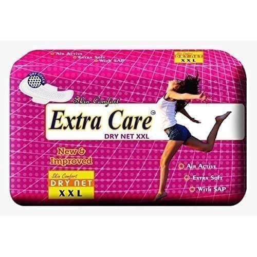 Extra Care Dry Net Sanitary Pads for Women | Skin Friendly, Odour free Sanitary Napkins (35 Sanitary Pads, Size 2XL) Pack of 5 view 3