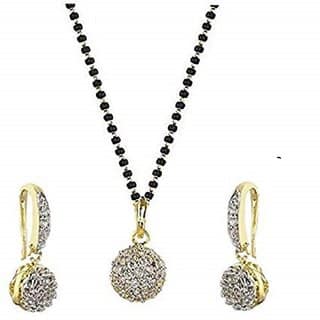 Hetprit Brass Gold Plated Beautiful Mangal Sutra For Women