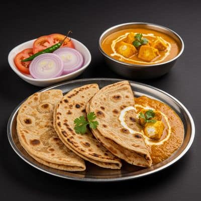 4 Chapathi Paneer Curry