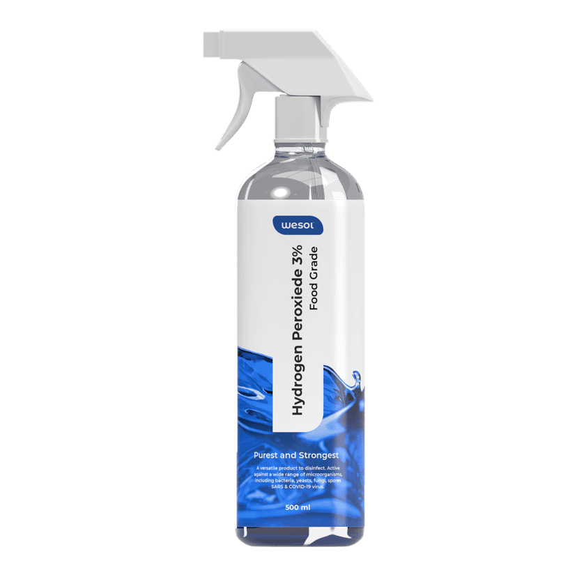 Wesol Hydrogen Peroxide 3% Food Grade | Multi-Use Disinfectant | Kills 99.9% Germs & Viruses | 500ml Pack - Best For Cleaning, General disinfection, deodorising, Hydroponics, Food production units. view 3