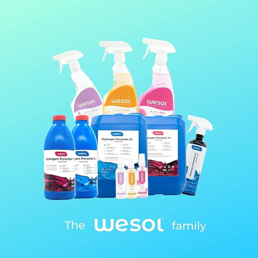 Wesol Hydrogen Peroxide 3% Food Grade | Multi-Use Disinfectant | Kills 99.9% Germs & Viruses | 500ml Pack - Best For Cleaning, General disinfection, deodorising, Hydroponics, Food production units. view 7