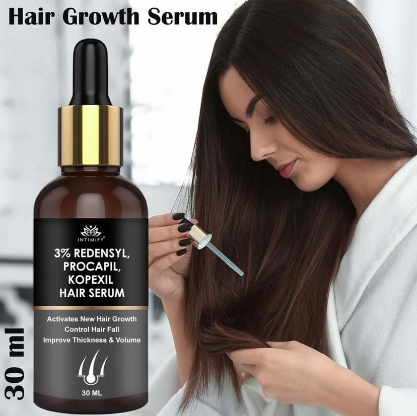 Intimify Hair Growth Serum, hair regrowth, strong hair, hair nourishment, anti hairfall, 30 ml view 2