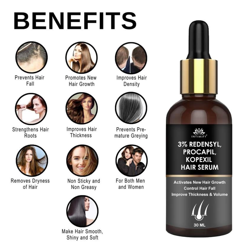 Intimify Hair Growth Serum, hair regrowth, strong hair, hair nourishment, anti hairfall, 30 ml view 4