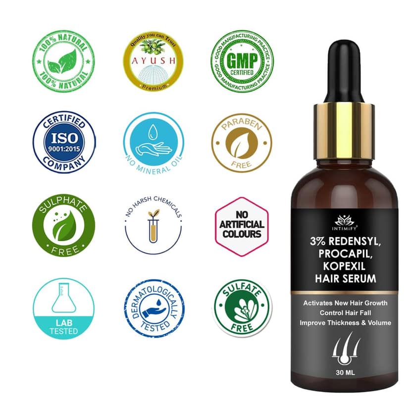 Intimify Hair Growth Serum, hair regrowth, strong hair, hair nourishment, anti hairfall, 30 ml view 6