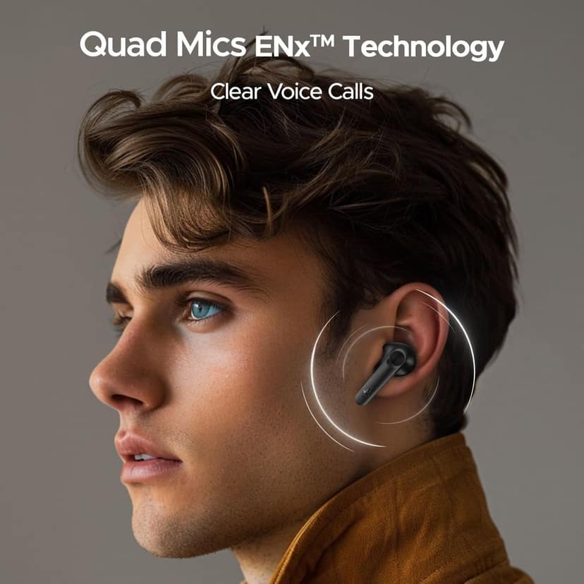 Boat Airdopes 207 TWS in Ear Earbuds with 50 Hrs Playtime, Quad Mics with Enx Tech, ASAP Charging, Iwp Tech, Beast Mode with 50 Ms Low Latency, Bluetooth V5.3, USB Type-C Port & Ipx5(Carbon Black) view 3