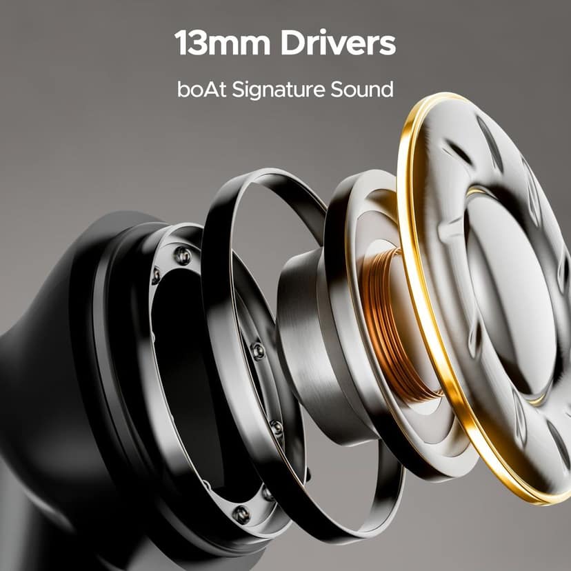 Boat Airdopes 207 TWS in Ear Earbuds with 50 Hrs Playtime, Quad Mics with Enx Tech, ASAP Charging, Iwp Tech, Beast Mode with 50 Ms Low Latency, Bluetooth V5.3, USB Type-C Port & Ipx5(Carbon Black) view 5