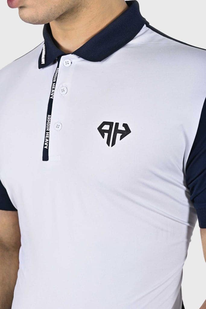 Classic Blue N White AH Polo view 2