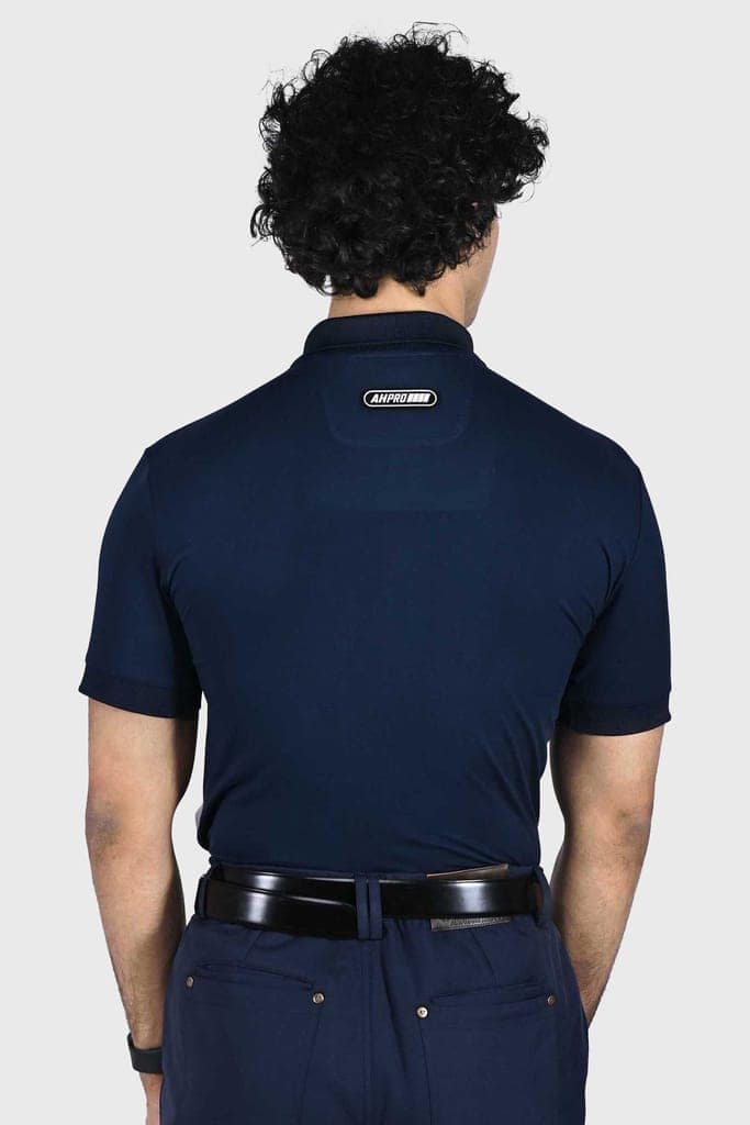 Classic Blue N White AH Polo view 5