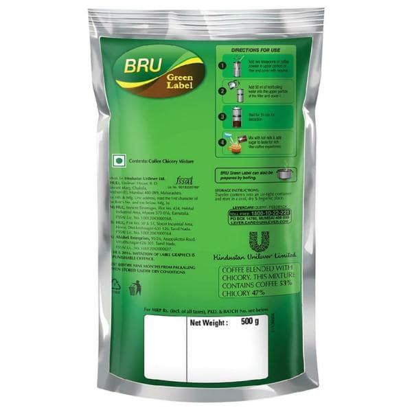 BRU Green Label Filter Coffee 500 Gms view 3