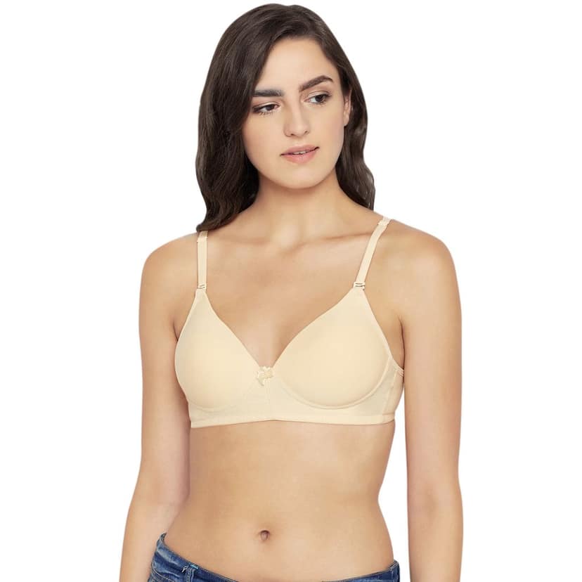 Bodycare Cotton Spandex Padded Non wired Tshirt Bra-Pack of 3 view 2
