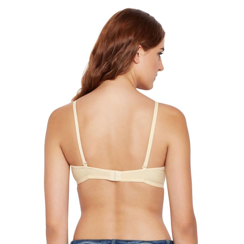 Bodycare Cotton Spandex Padded Non wired Tshirt Bra-Pack of 3 view 4