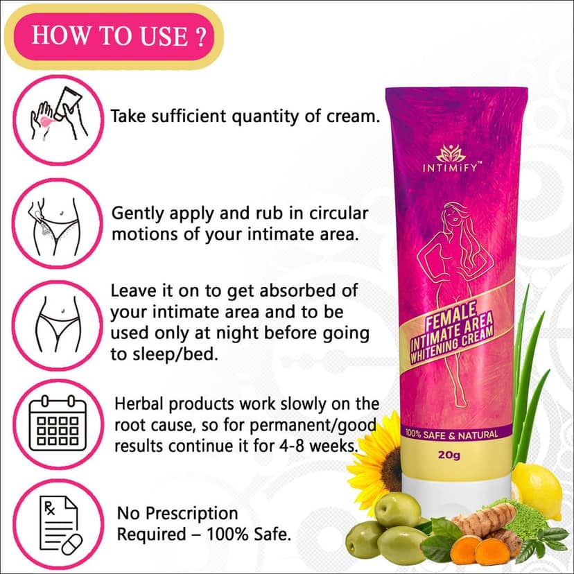 Intimify Female Intimate Area Whitening Cream, intimate lubricant, intimate hygine, intimate lightening cream, intimate care view 6