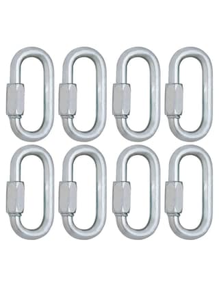 Reznor Heavy Duty Oval Shape Stainless Steel Screw Link Snap Hook Carabiner Hook for Multipurpose Weight-Lifting Mountain Swinging Climbing Gym