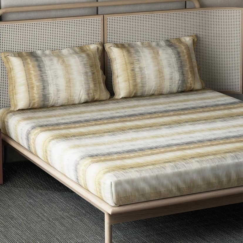 DDECOR - Esteem Collection 100% Cotton Abstract Pattern 210TC Super King |274 CM X 274 CM| Beige view 2