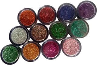 Elecsera Super Bright Multi Colors Eye Dry Thick Shimmer Glitters - Pack of 12 Pcs 48 g (Multicolor)