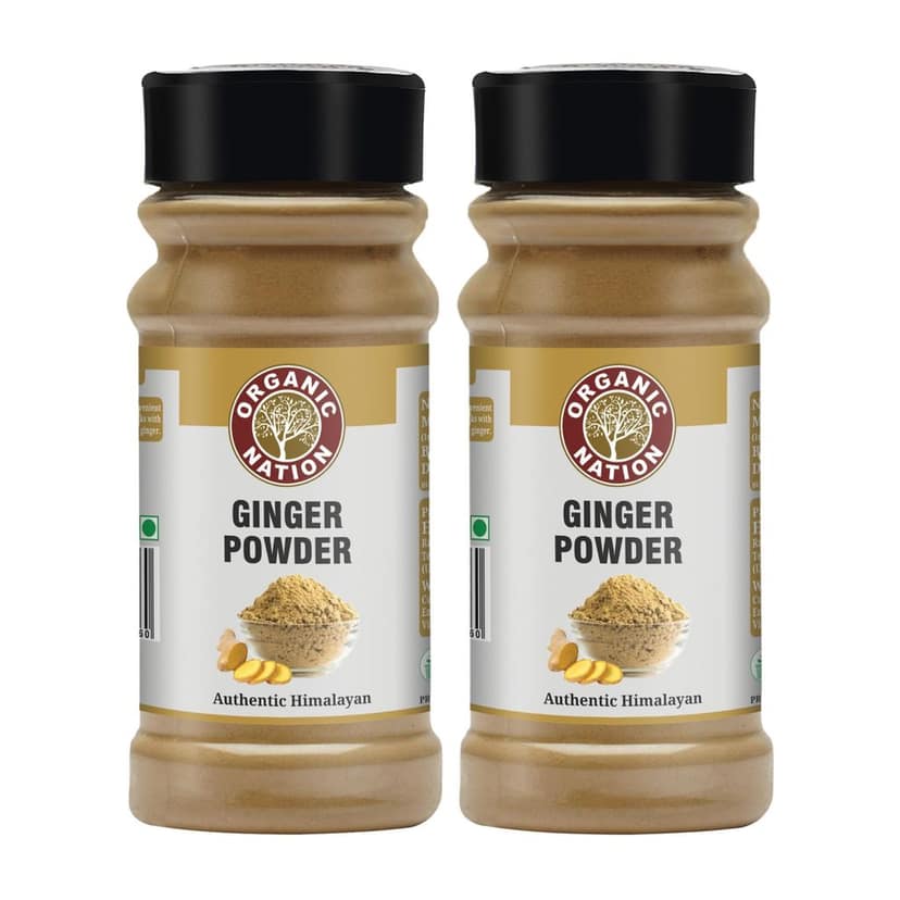 Organic Nation Ginger Powder 125g (Pack of 2) | Pure Dry Ginger for Cooking | Spice for Tea, Curries, Baking