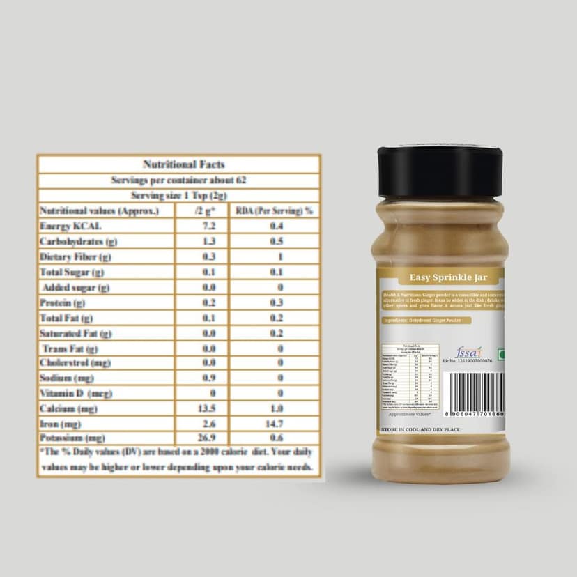 Organic Nation Ginger Powder 125g (Pack of 2) | Pure Dry Ginger for Cooking | Spice for Tea, Curries, Baking view 4