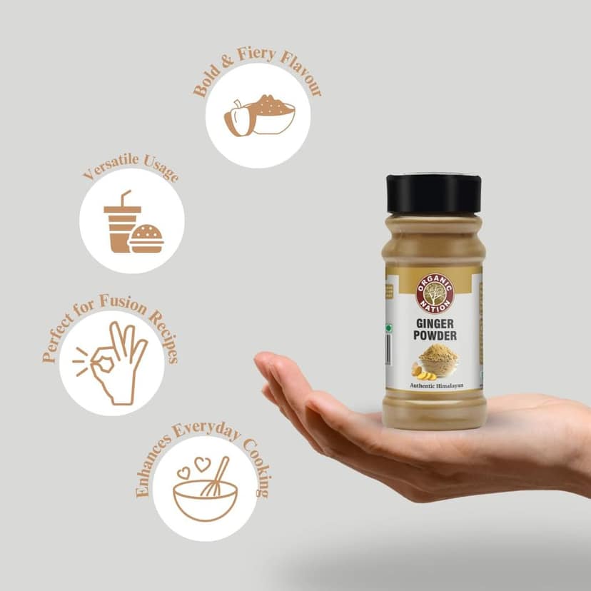 Organic Nation Ginger Powder 125g (Pack of 2) | Pure Dry Ginger for Cooking | Spice for Tea, Curries, Baking view 5