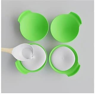 Silicone Idli Maker Cups - Reusable Non-Stick Molds, Food-Grade, Microwave Dishwasher Safe, Color May Vary - Set of 8