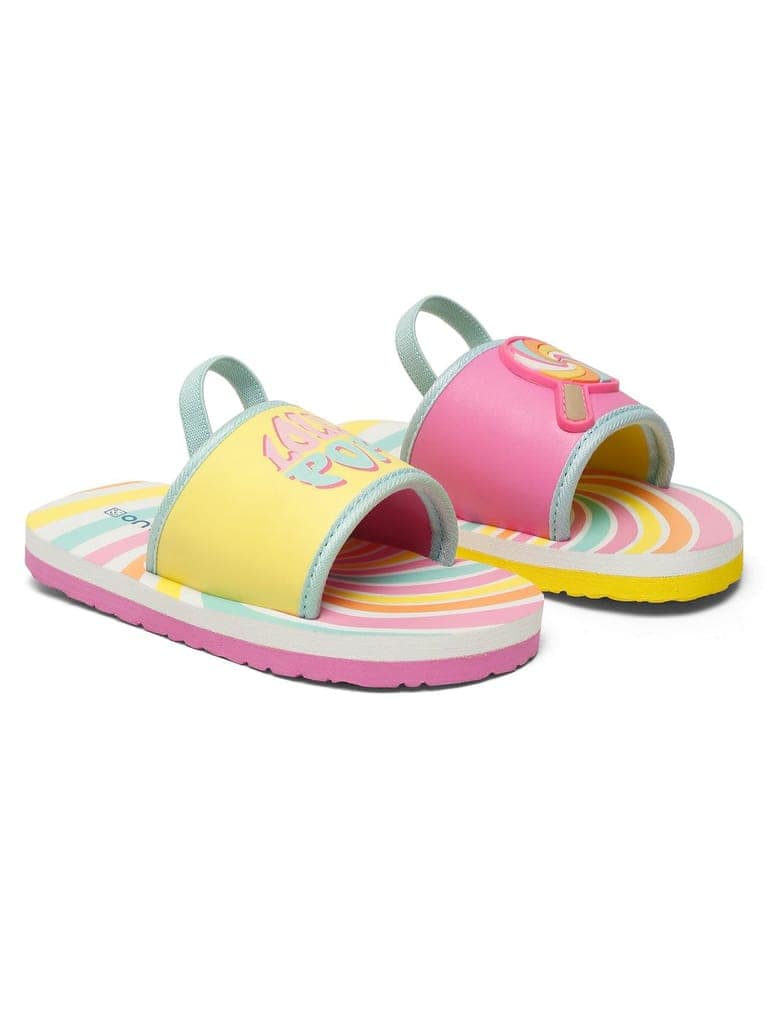 Premium Lolly Pop Artistic Sliders - Yellow (Unisex) view 3