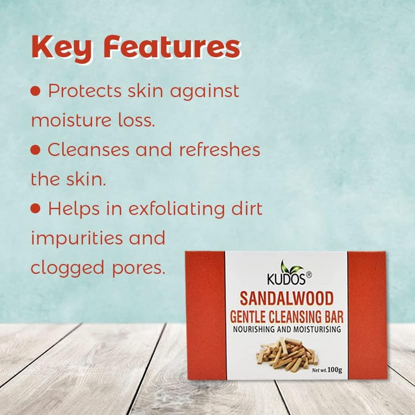 Kudos Sandalwood Soap | 1oogm view 5