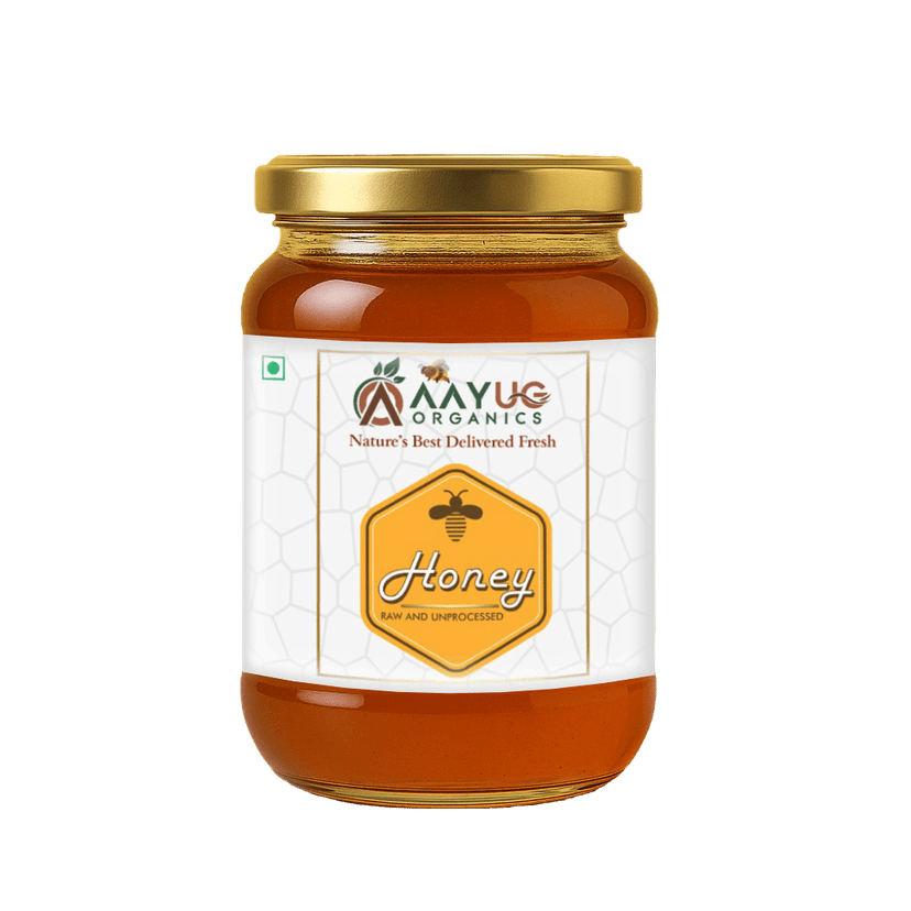 Aayug Raw Honey, Pure and Unprocessed, Wild Forest Organic Honey (500 gm) view 2