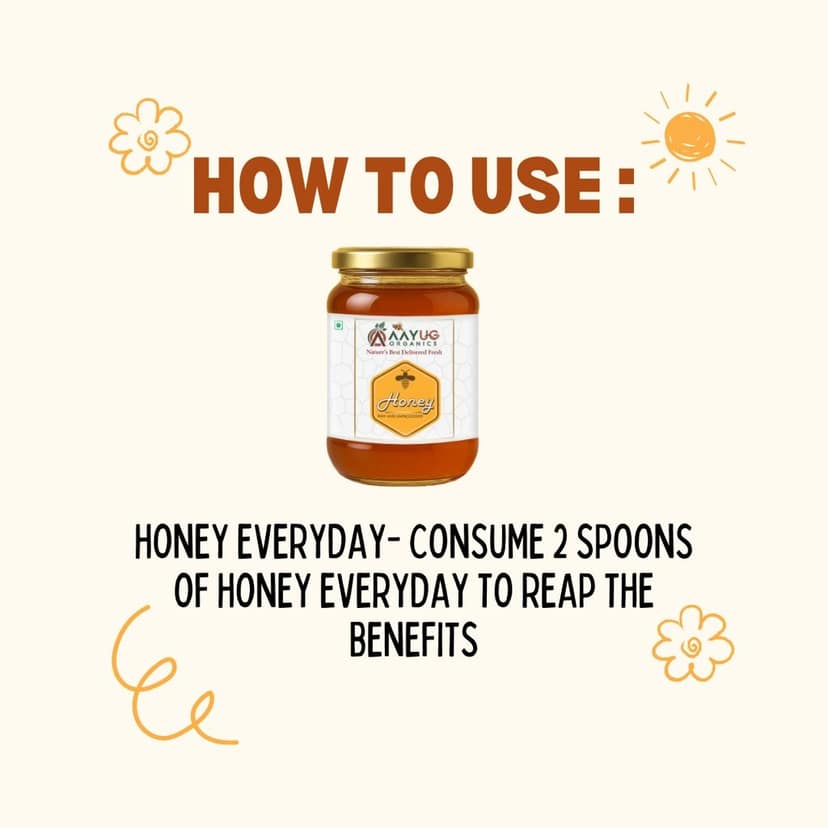 Aayug Raw Honey, Pure and Unprocessed, Wild Forest Organic Honey (500 gm) view 5