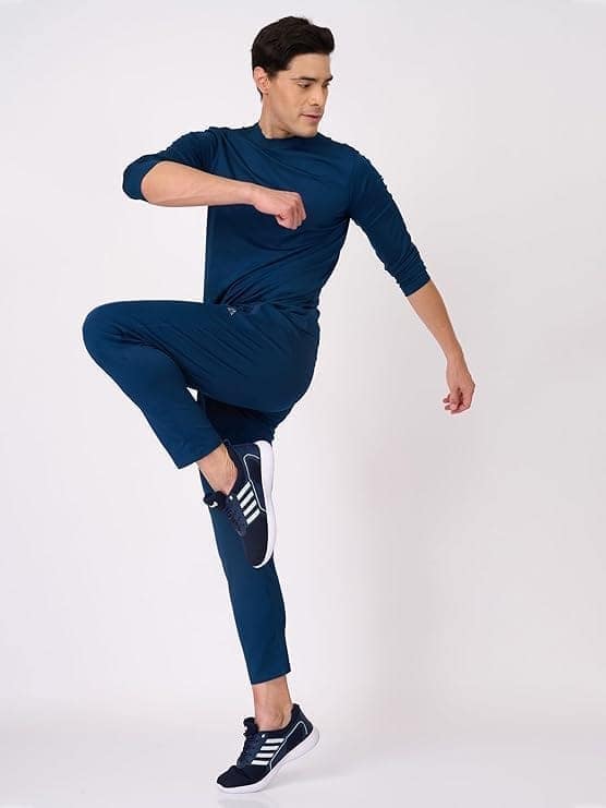MS Sports Men's Regular Fit Track Color Blue view 3
