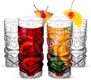 Beer Mug | 400 ML | Modern Bar Tiki Glasses | Premium Crystal Clear Glass | Cocktail Cup | Perfect for Whiskey, Wine, Juice, mocktail