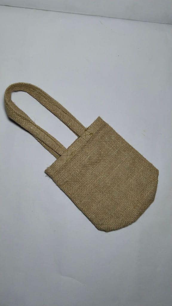Mini Jute Tote Bag view 4