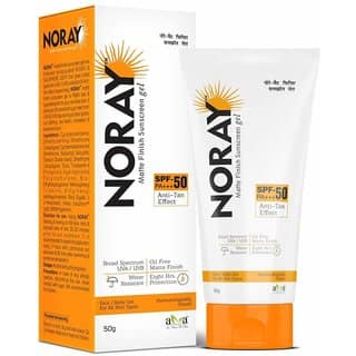 Noray Matte Finish Broad Spectrum Sunscreen Gel, Spf-50, Pa+++ With Anti Tan Effect - 50G.