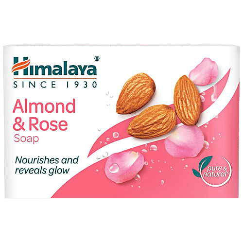 Himalaya Almond & Rose Soap, Moisturizes & Cools Skin, 125 g
