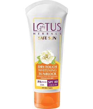 Lotus Herbals Safe Sun UV Shield Whitening Gel Cream,SPF 50,PA +++ 100g