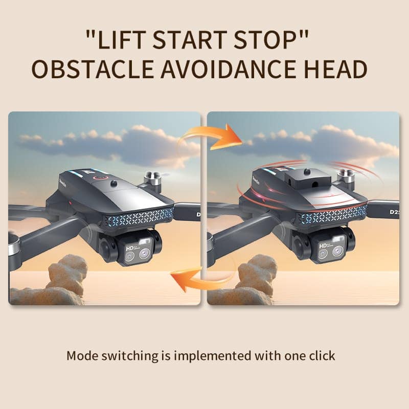 D25 Pro 8K HD Double Camera Drone with Obstacle Avoidance Sensors , Optical Flow Position Hold, Gesture Control, One Key Return, Foldable RC Quadcopter Toy Drone for Kids & Beginners view 10