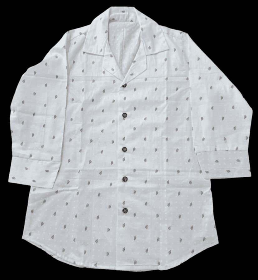 White Cotton Shirt with Floral Print for women view 2