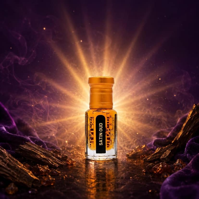 alnaqi fragrances Oud Satin Mood Attar Perfume Oil | Unisex, Alcohol-Free Roll-On | Long-Lasting Arabian Attar with Oud, Rose & Vanilla | Concentrated Strong Arabic Fragrance, Perfume for Men view 2