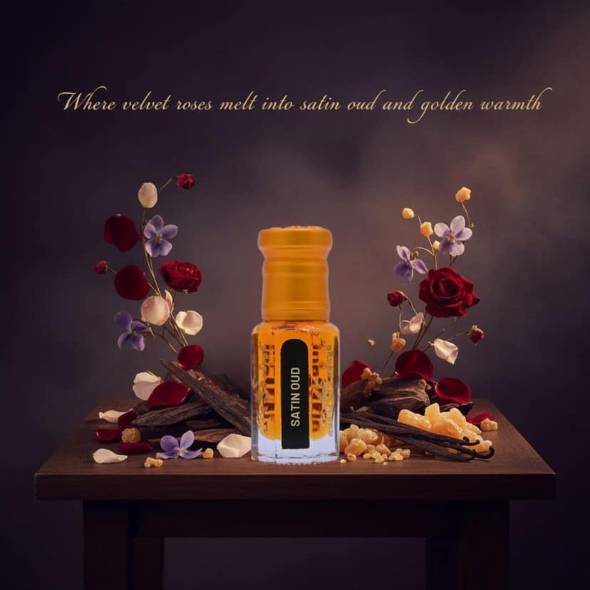 alnaqi fragrances Oud Satin Mood Attar Perfume Oil | Unisex, Alcohol-Free Roll-On | Long-Lasting Arabian Attar with Oud, Rose & Vanilla | Concentrated Strong Arabic Fragrance, Perfume for Men view 4