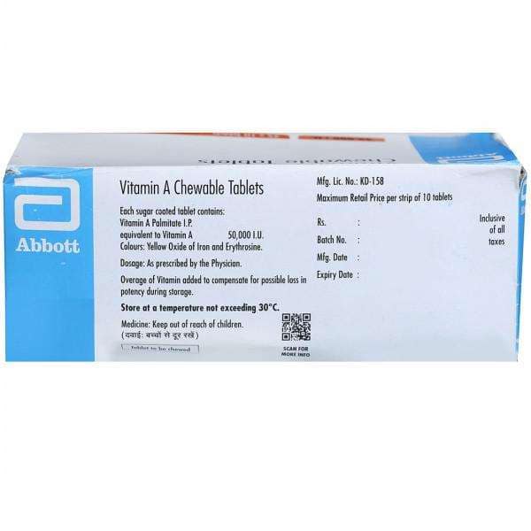 Vitamin A Chewable Tab 10 Tab view 2