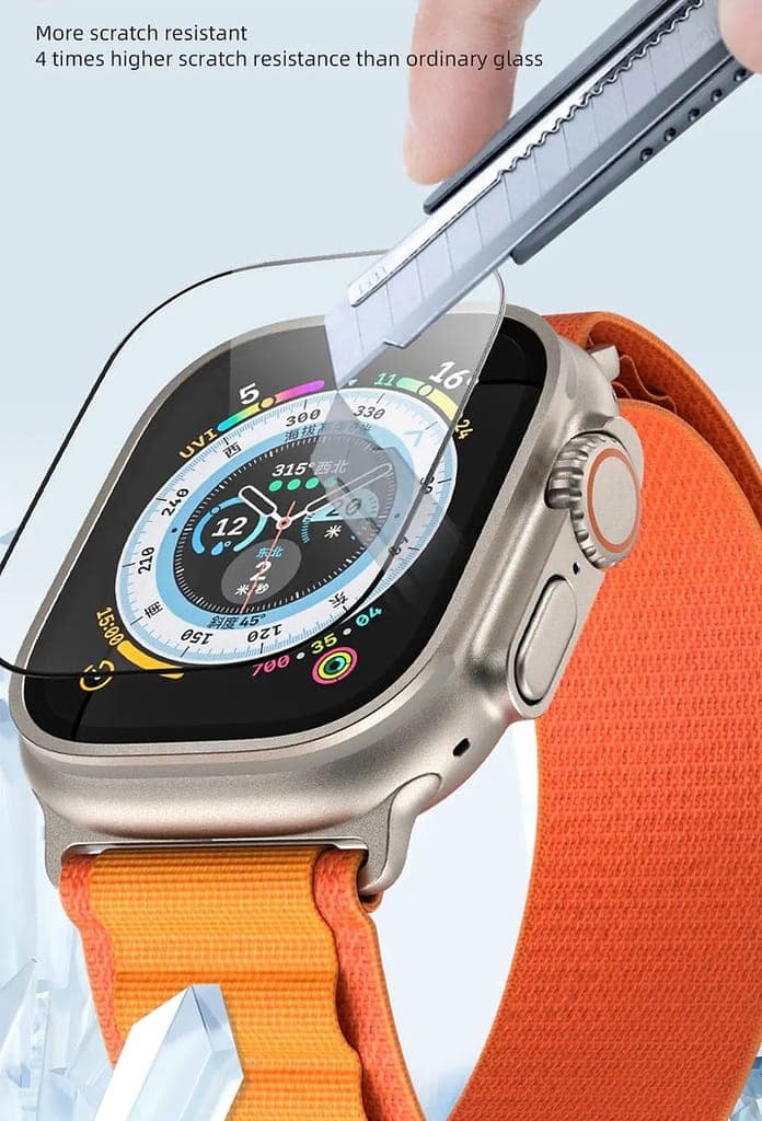 Apple Watch Ultra Series Screen Protector TPU Guard full curved (black ) view 3