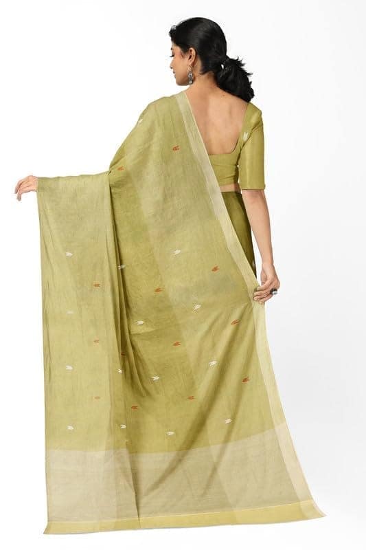 APCO Handloom - Women's Rahajmundry Pure Cotton Grey Handloom Saree (Angara Handloom Saree) 45 view 3