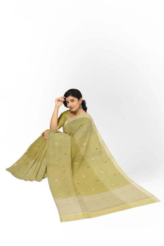 APCO Handloom - Women's Rahajmundry Pure Cotton Grey Handloom Saree (Angara Handloom Saree) 45 view 4