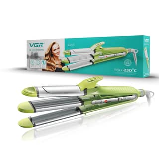 VGR V-569 Professional 4 In 1 Hair Beauty Styler, Straightener, Curler, Crimper, Waver (Green)