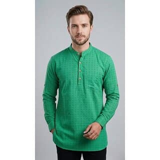 Ecostyle Men's Long Sleeve Short Kurta.