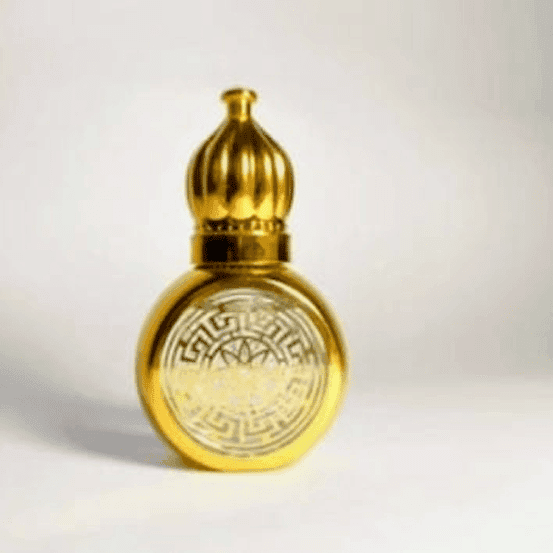 Mii Art 10ml Refillable Glass Perfume Bottle – Gold Empty Vial for Ittar, Oud, and Concentrated Fragrance Oils (1 Pack)