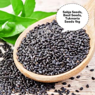 Sabja Seeds, Basil Seeds, Tukmaria Seeds, Falooda Seeds, Sweet Basil Seeds 1kg