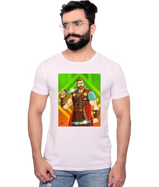 Nityanand Enterprises White Cotton Blend T-Shirt